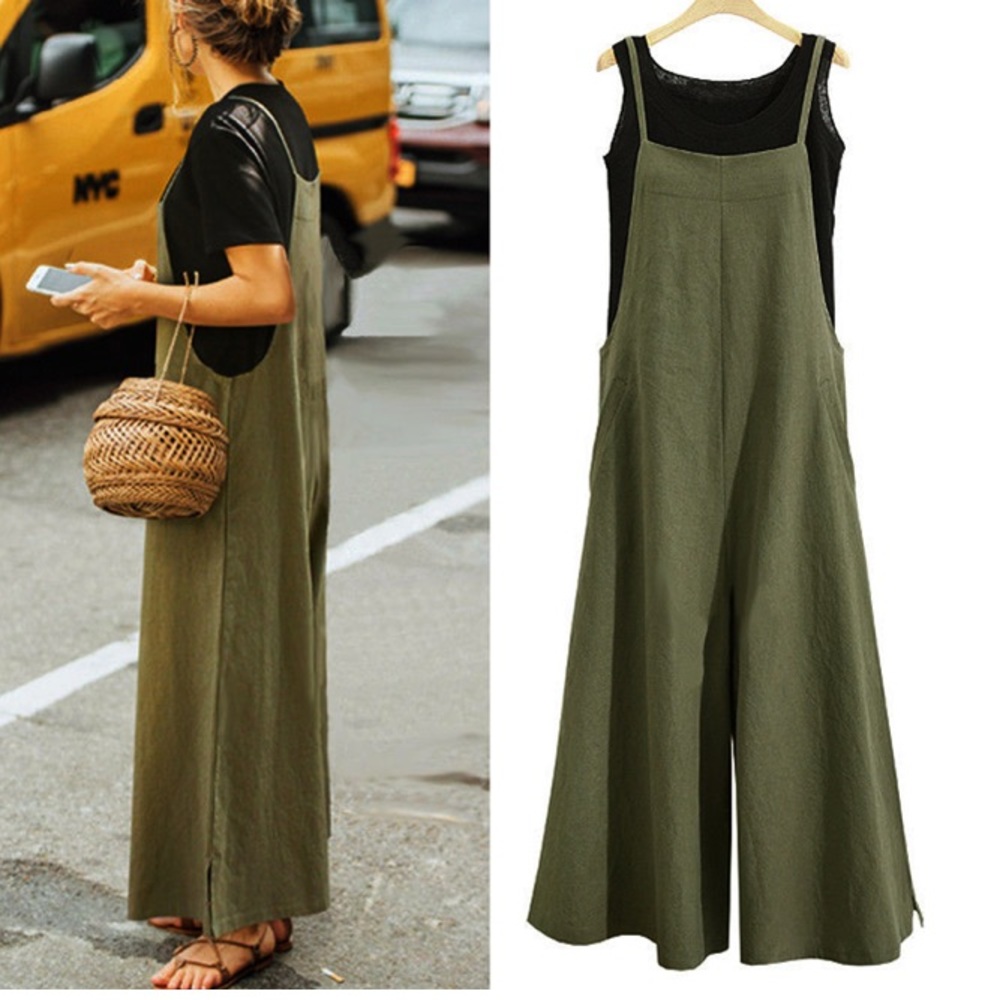 ❤️❤️❤️
 Earth tones suspender jumpsuit - Picture 2 of 6